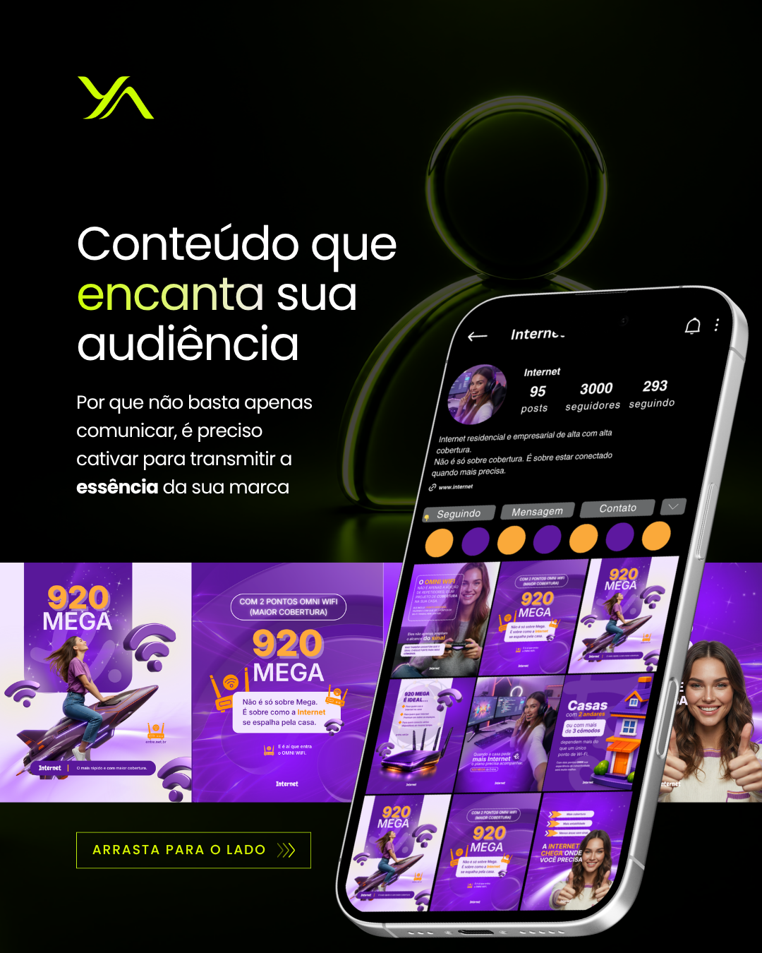 Arte de portfólio para conteúdo de Instagram